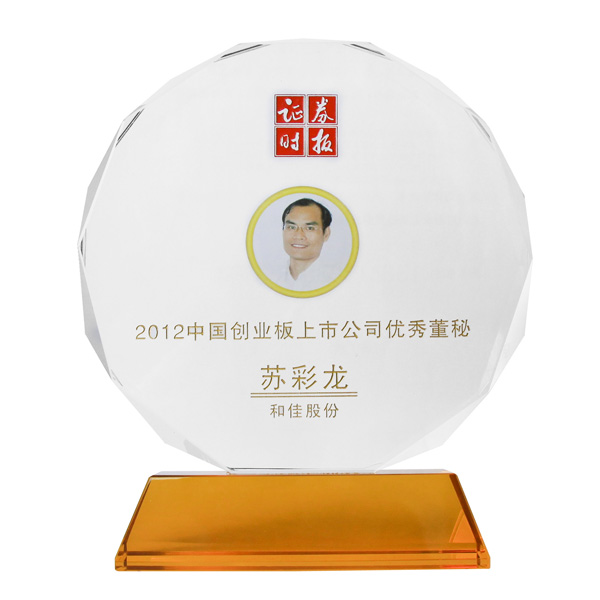 和佳股份董事会秘书苏彩龙荣获“2012中国创业板上市公司优秀董秘”奖